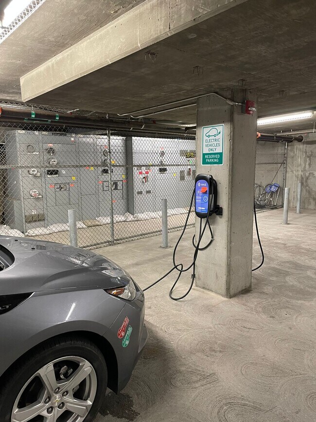 EV charging stations inside garage - 8300 Oceanview Ter