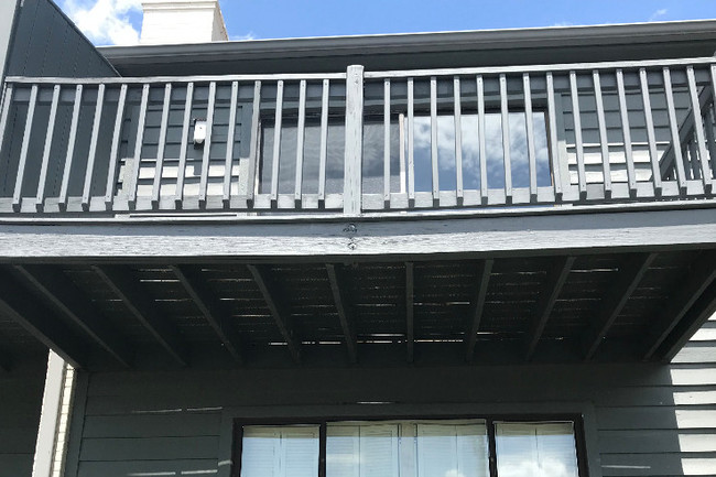 Upstairs Patio off MBR - 302 Harvest Dr