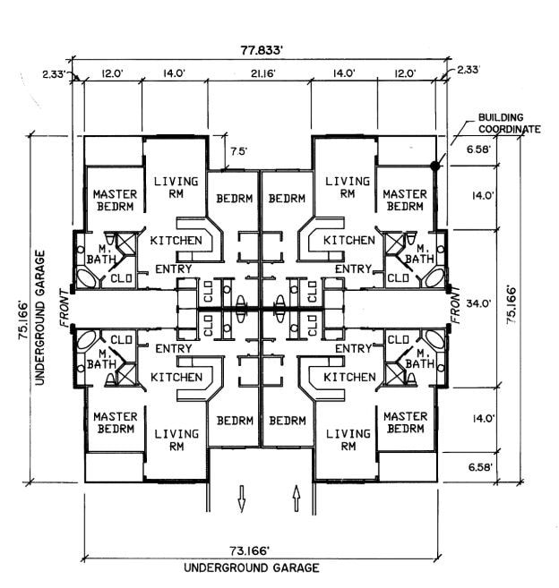 Basic Schematic of 1st level of building - 4980 N University Ave