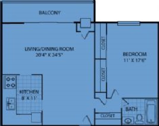 Kimberly Park Apartments – One Bedroom Deluxe