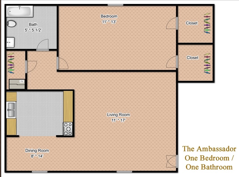 1HAB/1BA - Ambassador Residence
