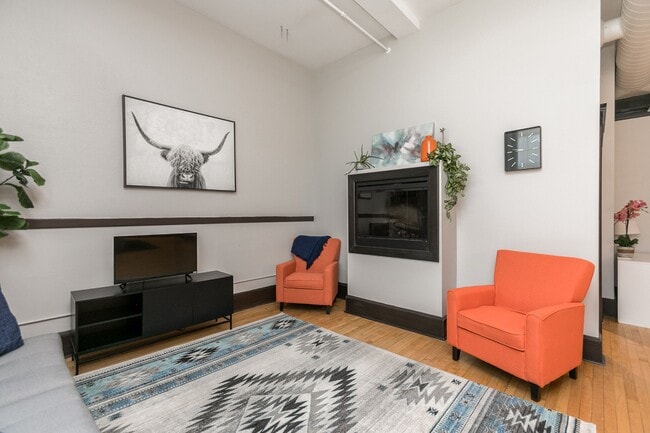 Living Room with Fireplace - 415 3rd St SE