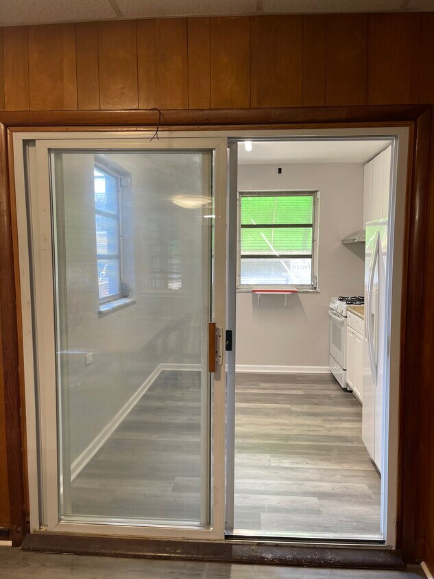 Slide door- separate kitchen and living room - 2430 W Ritner St