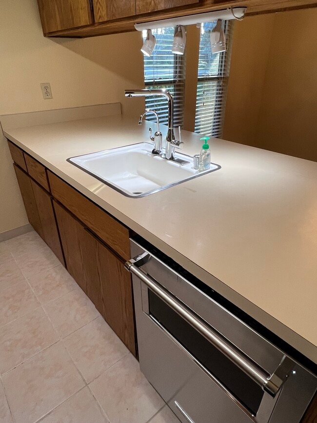 Kitchen showing sink, osmosis water filter and KitchenAid dishwasher. - 233 Red Oak Dr E
