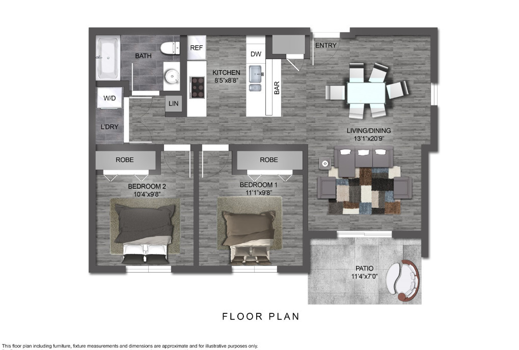 Plano de planta - 8889 Depot Road Apartments