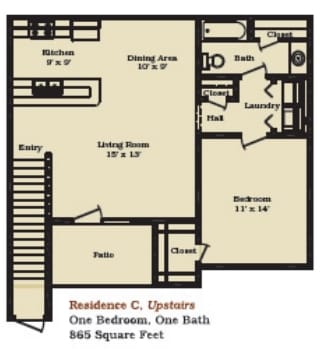 1BR/1BA - St. James Apartments