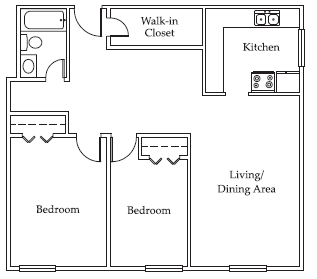 2BR/1BA - Renaissance Apartments and Towers