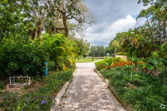 Path to hole one at the Miami Lakes Golf Club.