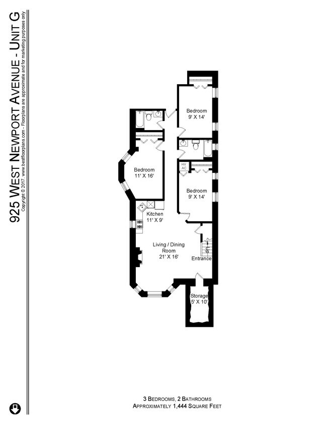 Plano de planta - 925 W. Newport