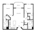 2 Bed 2 Bath | 1006 sqft