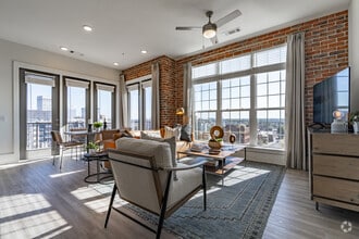2BR, 2BA - 1218SF - Living Room - The Oliver Luxury Apartments