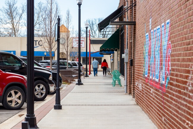 The sidewalks in Bixby make walking around town very easy.