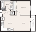 1 Bed 1 Bath  A4