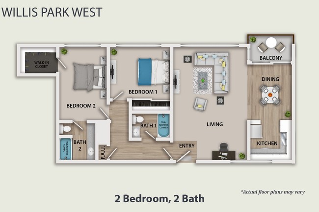 Plano de planta - Willis Park West