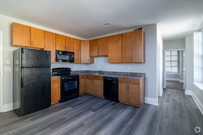 1BR, 1BA - 665SF - Kitchen and Living Space - Market View Place