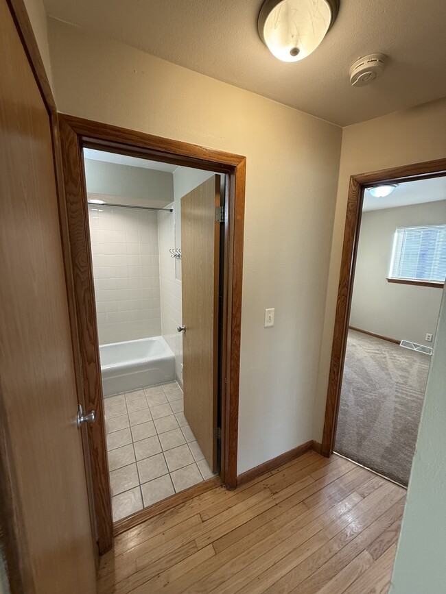 Hallway with Linen Closet - Evergreen Terrace Apartments