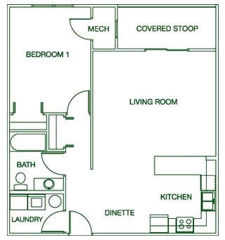 Evergreen Terrace – 1BR 1BA