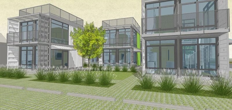 Rendering - Schnitzelburg Container Apartments