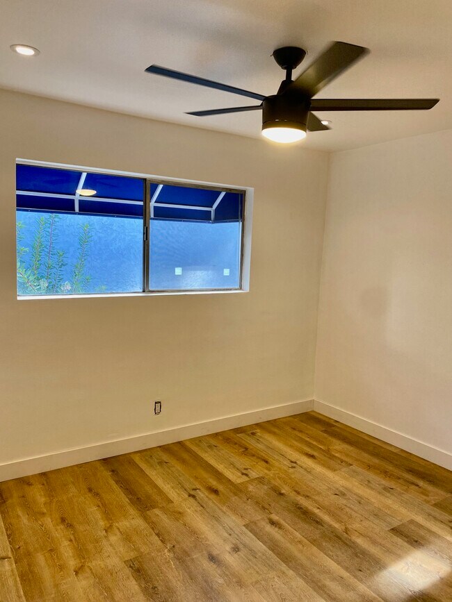 Bedroom #1 - Upgraded with New Flooring, Recessed Lighting & Ceiling Fan - 912 S Juanita Ave