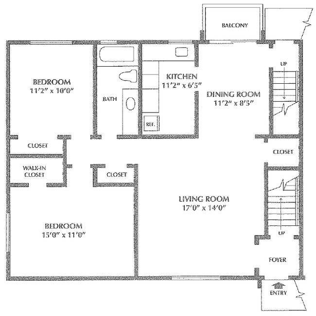 2BR/1BA - Camelot Gardens