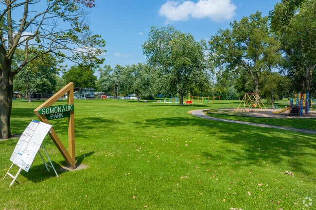 Somonauk Park is the second largest park in Park Forest and has a playground and a fishing pond.