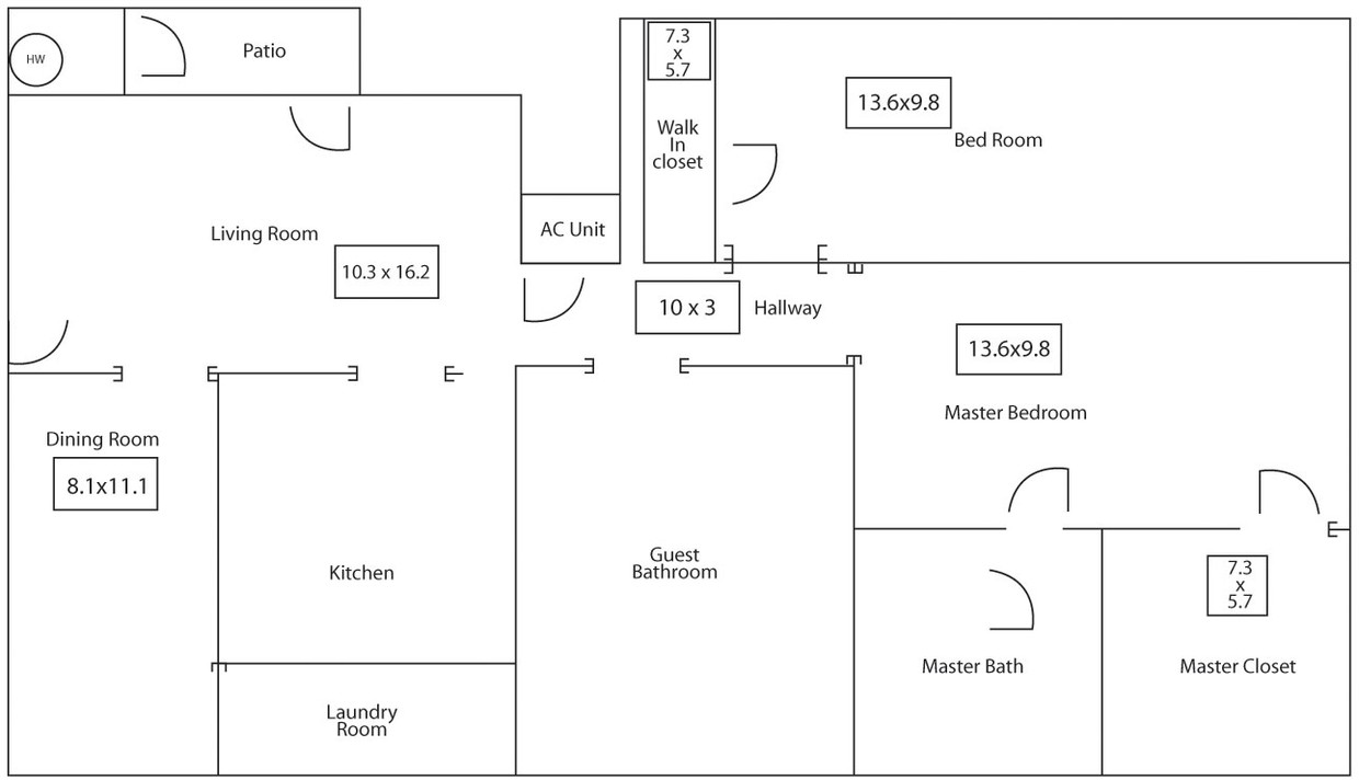 2BR/2BA - Hannah Apartments