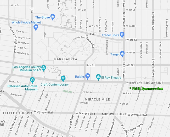 Nearby groceries - 724 S Sycamore Ave