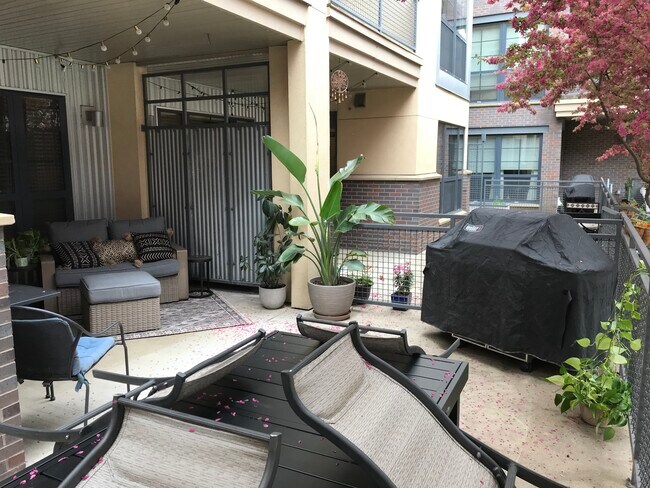 The oversized patio is an oasis in the summer. - 825 Berry St