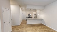 This contemporary 1060 square foot apartment in Charlotte, NC offers a blend of comfort and style. The open floor plan features two bedrooms, including a spacious 200 square foot primary bedroom, and two full bathrooms. The heart of the home is a modern kitchen with granite countertops, stainless steel appliances, and a convenient breakfast bar. The kitchen flows seamlessly into the living area, creating an ideal space for entertaining.

Throughout the apartment, wood-look flooring adds warmth and durability. Large windows in the bedrooms and living areas allow ample natural light, enhancing the sense of space. The unit includes an in-unit laundry room with full-sized washer and dryer, adding convenience to daily life.

Storage is plentiful with a dedicated closet and additional built-in shelving in various rooms. The bathrooms feature contemporary fixtures and finishes, including a shower/tub combination. Ceiling fans in the bedrooms provide added comfort.

This single-story apartment combines functionality with modern aesthetics, offering a turnkey living experience in a desirable Charlotte location.