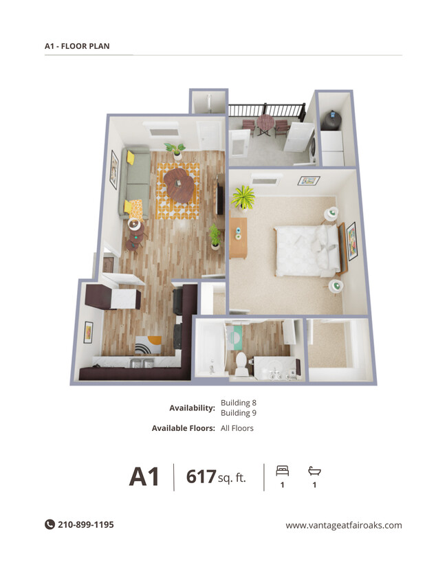 A1 Floor Plan - Vantage at Fair Oaks