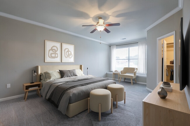 Spacious bedroom with walk-in closet - Sixteen50 at Lake Ray Hubbard Apartments