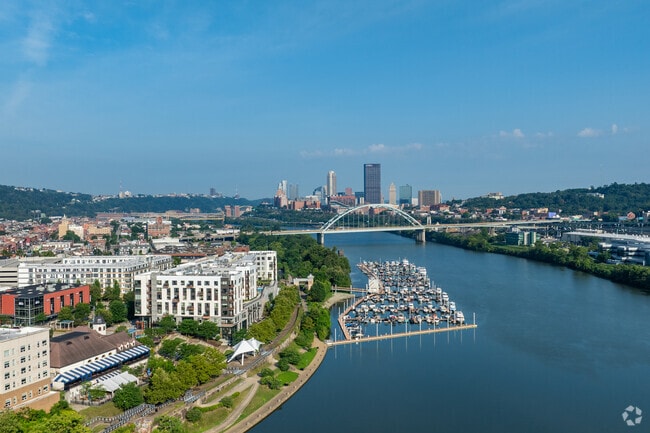 View of Downtown Pittsburgh - The Park at Southside Works