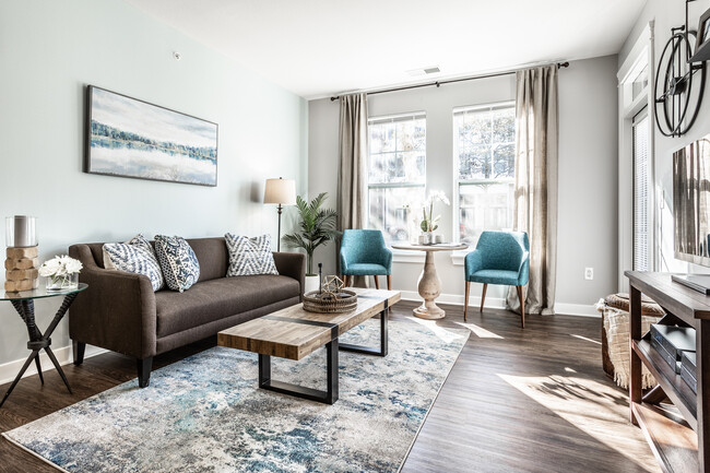 Living Room with High Ceilings - The Fort Apartments