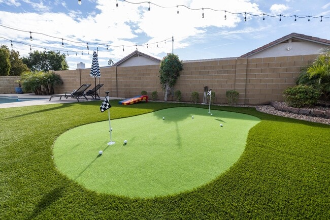 Putting Green in Backyard - 413 E Harwell Rd