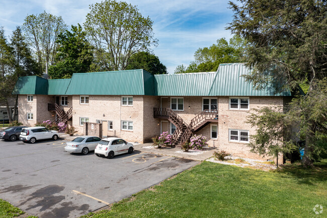 Unit Entrances and Parking - White Hall Apartments