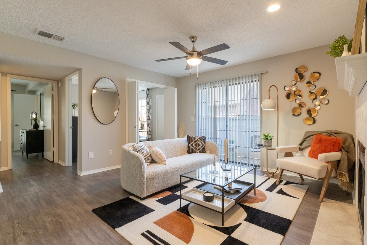 Newly Renovated Living Room - The Augusta Apartments