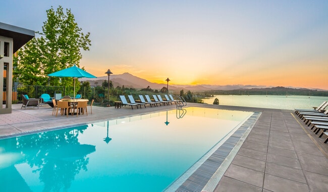 Relax poolside and let the day drift away. - Preserve at Marin