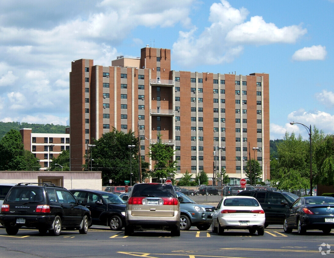 View from the west - Bragg Towers