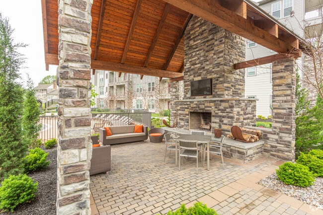 Outdoor Pavilion with Stone Fireplace - Springhouse