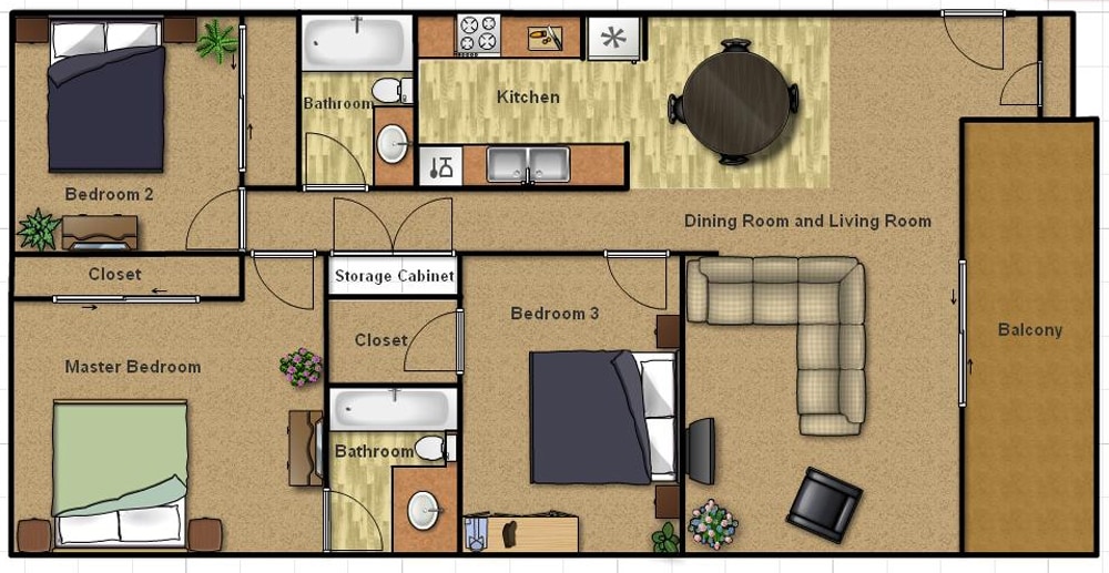 3BR/2BA - Cedros Regency