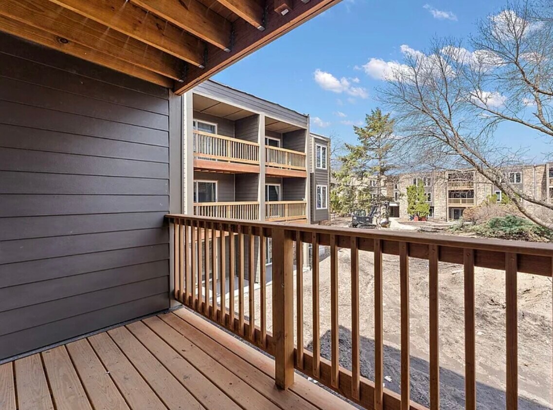 New deck overlooking garden terrace - 450 Ford Rd