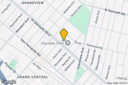 Map Image of the Property - Furnished Studio - Glendale