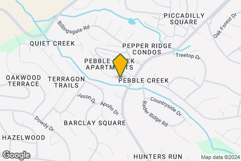 Map Image of the Property - Pebble Creek Apartments