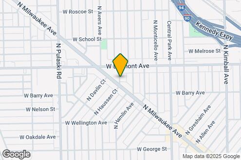 Map Image of the Property - 3123 N Hamlin Ave