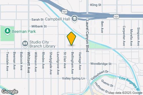 Map Image of the Property - 12203 Moorpark St. Studio City 91604