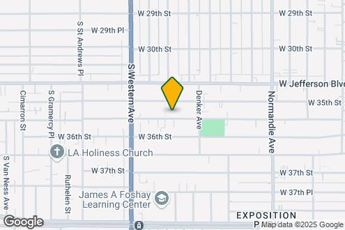 Imagen del Mapa de la Propiedad - 1607 W 35th Pl, Los Angeles, CA 90018