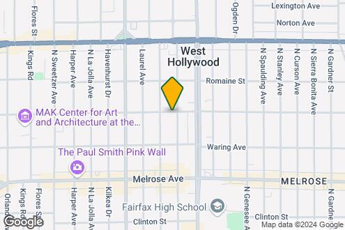 Map Image of the Property - 857 N Hayworth Ave