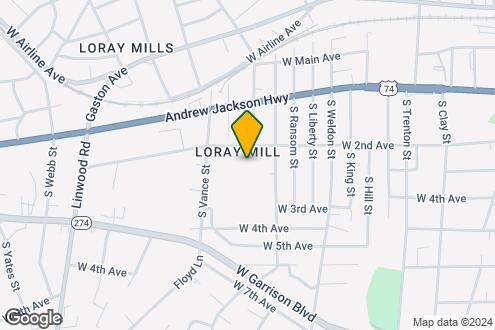 Map Image of the Property - Loray Mill Lofts