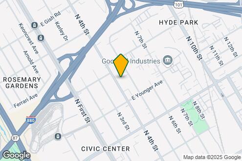 Map Image of the Property - 1040-1058 N. 4th St, San Jose