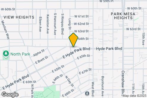 Map Image of the Property - 1105-1125 E Hyde Park Blvd